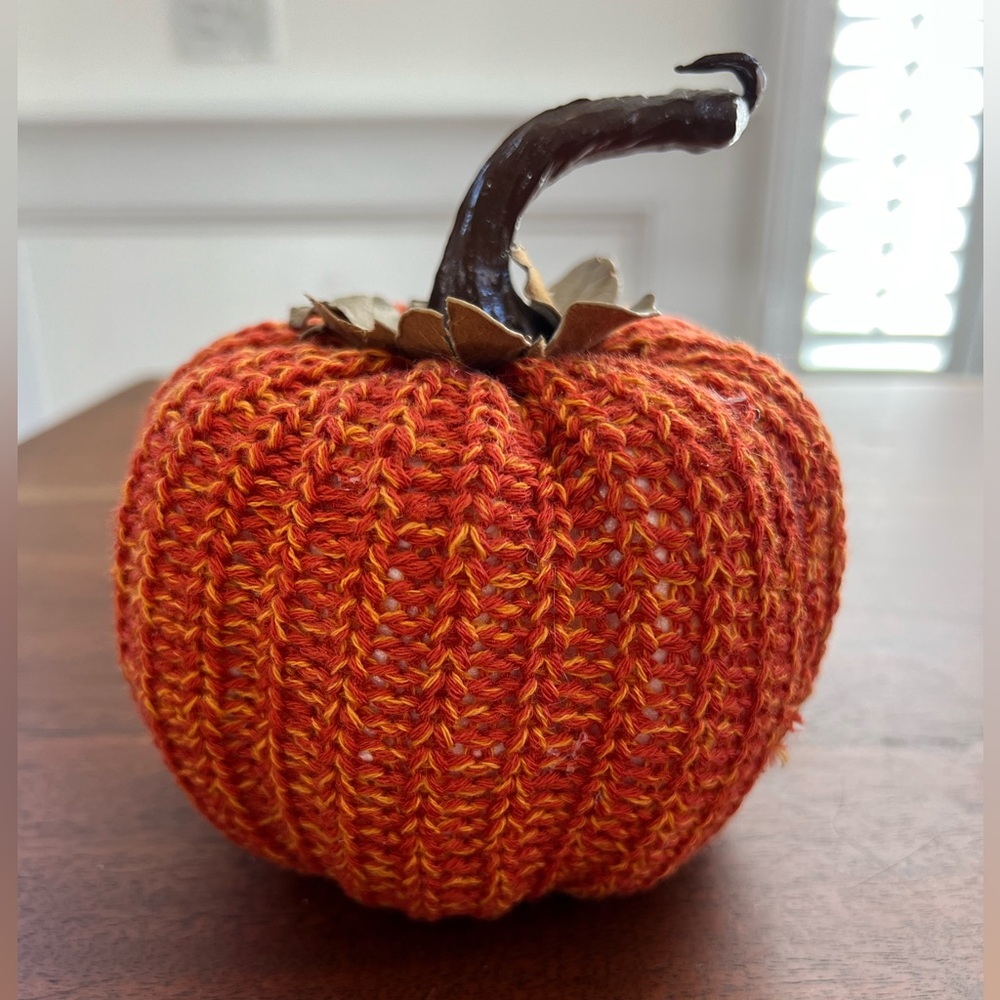 NWOT Small Styrofoam Crochet Pumpkin